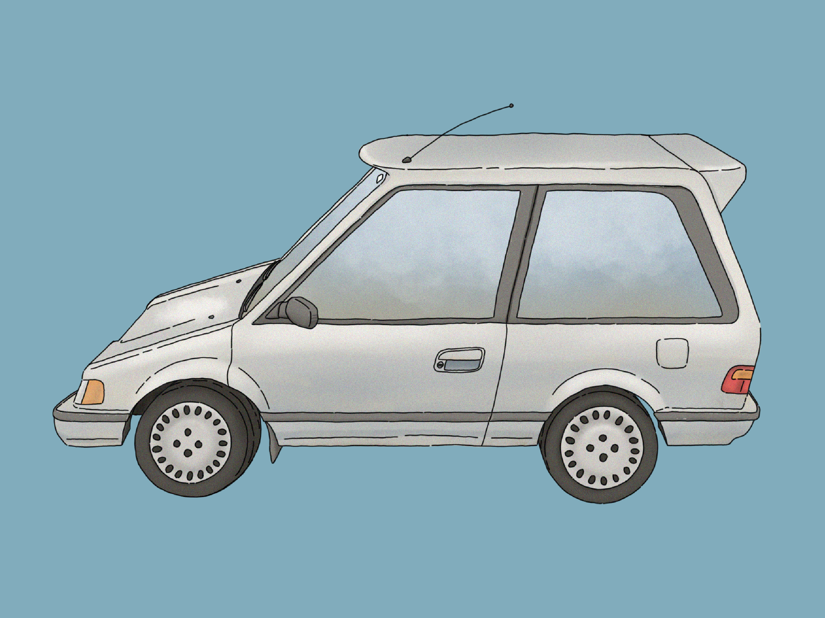 Car in a world design