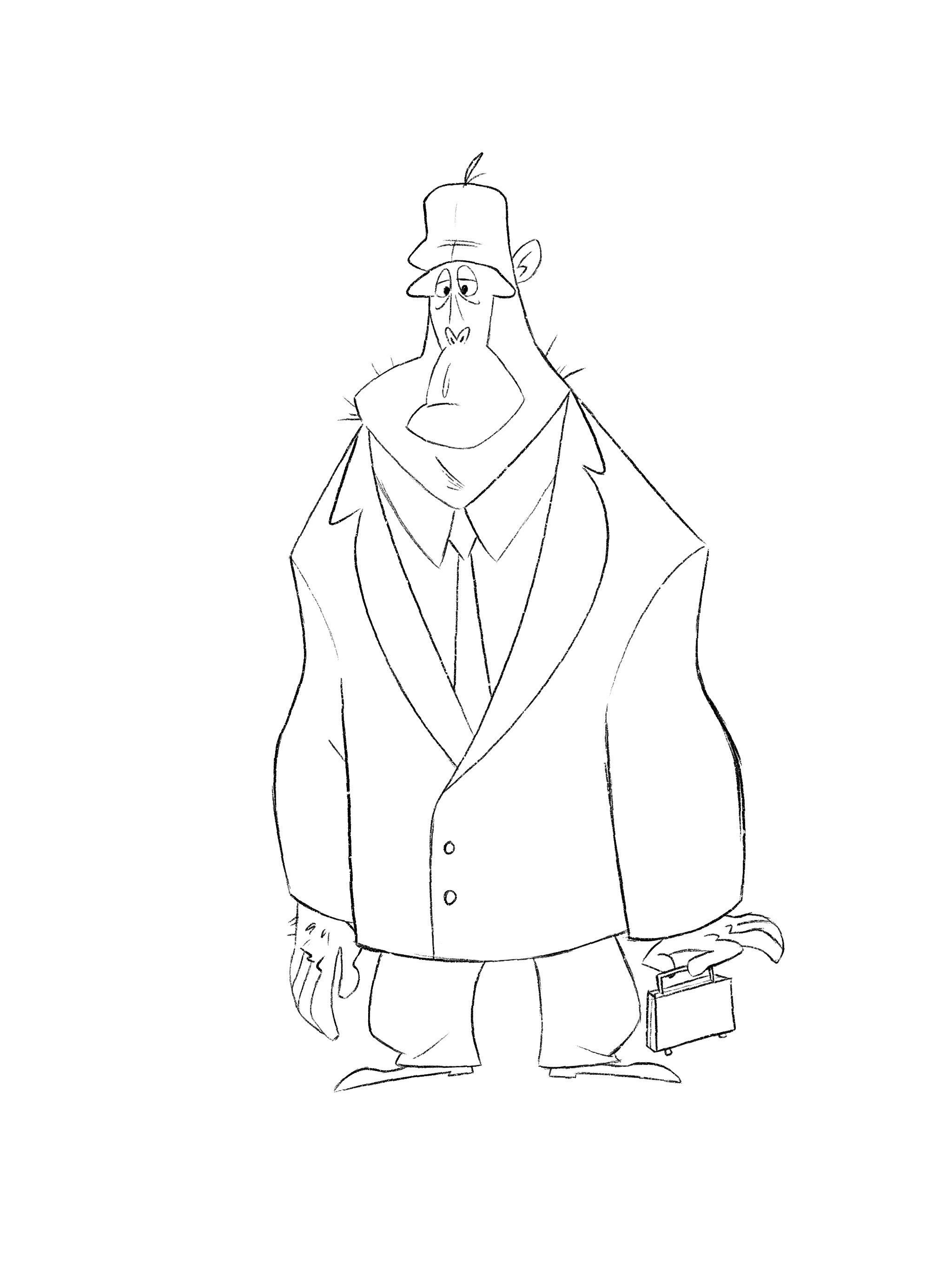 Gorilla in a suit character design